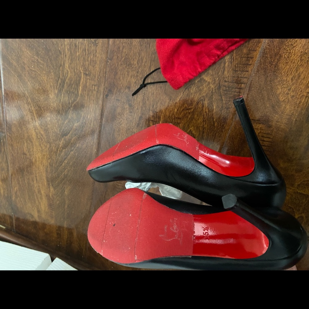 Christine Louboutin high heel black Nappa leather